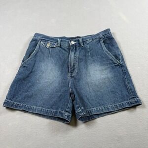 Vintage 90s Jackie Blue Womens 10 Denim Shorts Blue High Rise Pleated‎ Mom Retro